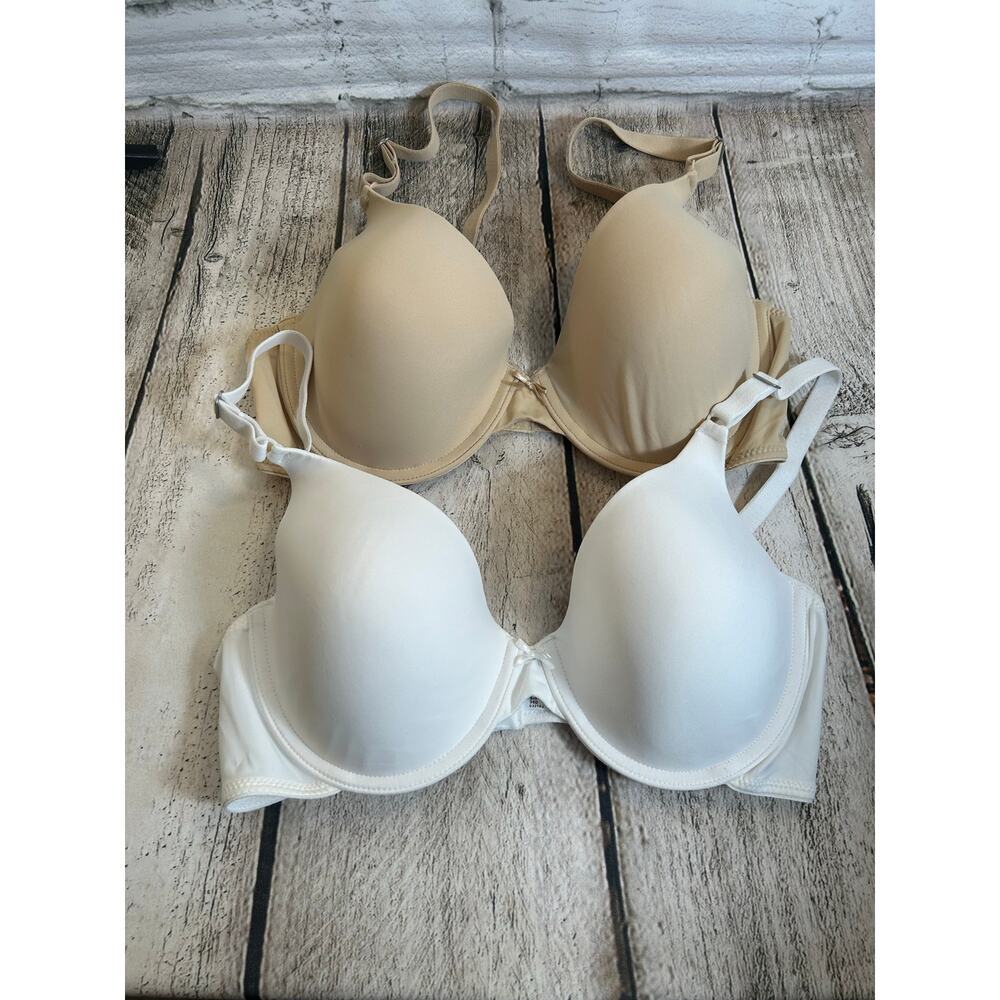 MAIDENFORM Women’s Taupe & White Lightly Padded Underwire Bras / Size: 36D